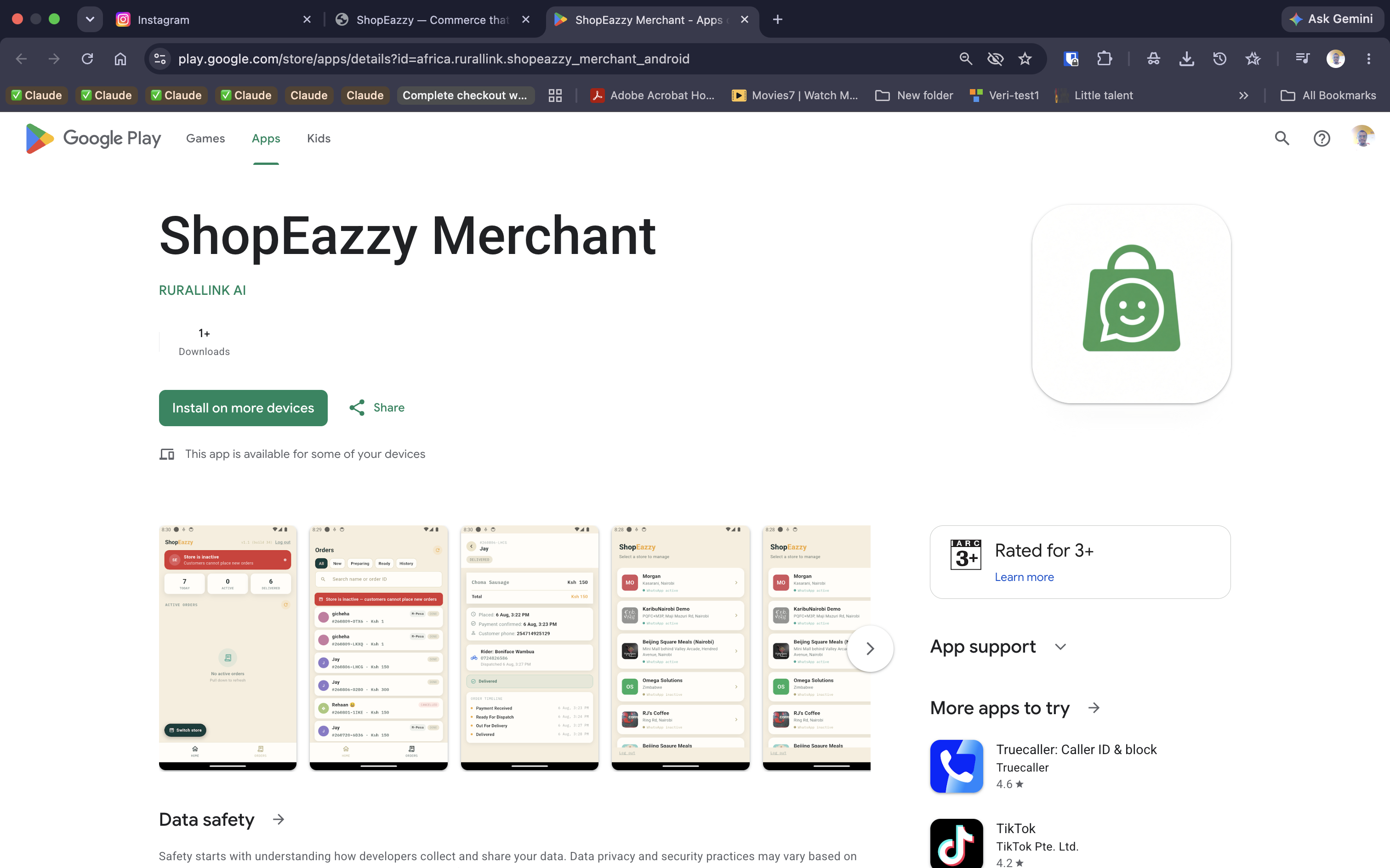 ShopEazzy Merchant app listed on Google Play